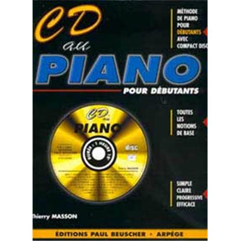 Méthode de piano pour adulte débutant avec CD