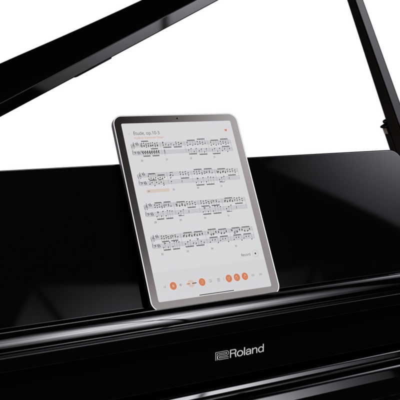 ROLAND GP-9M PE - Piano à queue numérique noir premium 