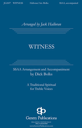 Witness (arr. Dick Bolks)