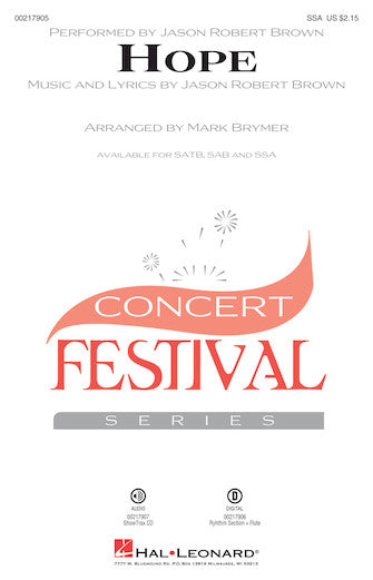 Hope (from How We React and How We Recover) (arr. Mark Brymer)