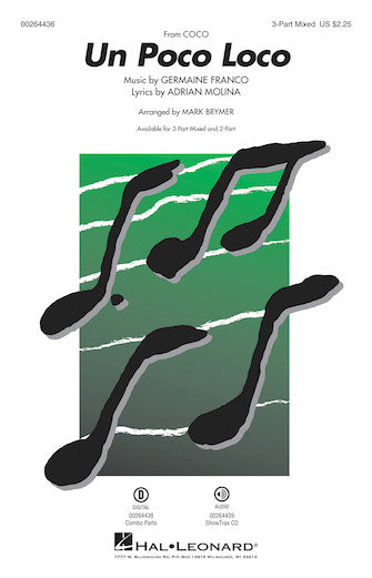 Un Poco Loco (from Coco) (arr. Mark Brymer) - Bass