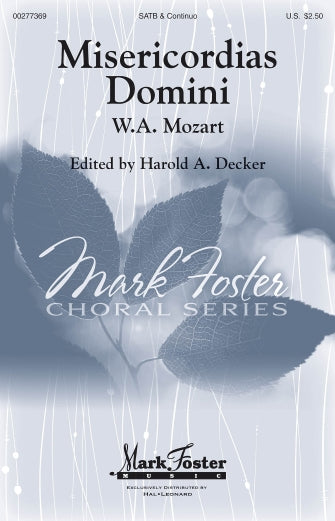 Misericordias Domini (arr. Harold Decker) - Score