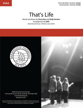 That's Life (arr. Barbershop Harmony Society)