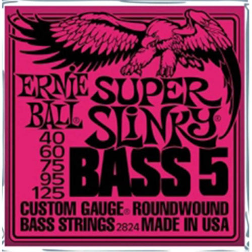 Jeu de 5 Cordes Basse Ernie Ball Super Slinky Bass Tirant 40-125