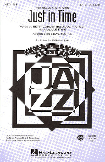 Just In Time (from Bells Are Ringing) (arr. Steve Zegree) - Tenor Sax