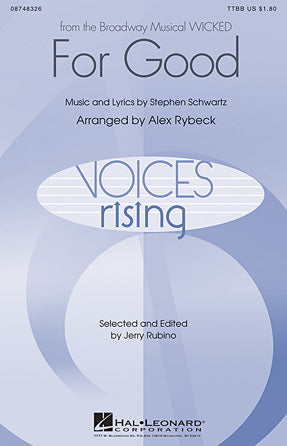 For Good (from Wicked) (arr. Alex Rybeck)