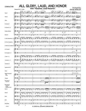 All Glory, Laud, And Honor (with Hosanna, Loud Hosanna) - Oboe
