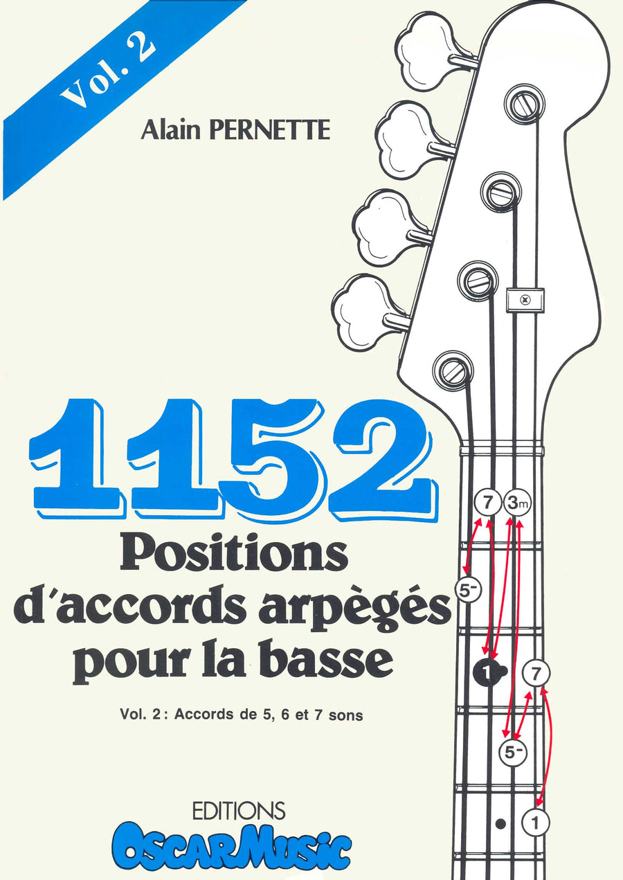1152 Positions d'accords arpégés n°2 - partition basse, Alain Pernette