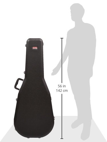 Gator Cases - Deluxe Molded Dreadnought Guitar Case - Black