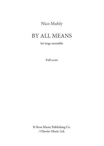 By All Means - Full Score