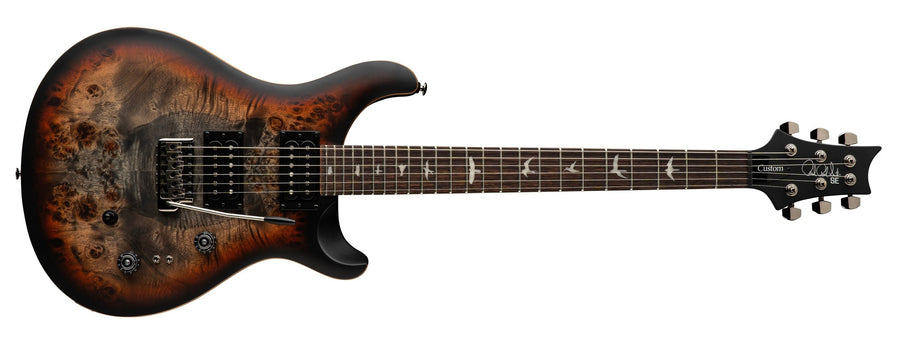 PRS SE Custom 24-08 Exotic Poplar Burl – Charcoal Cherry Midnight Burst