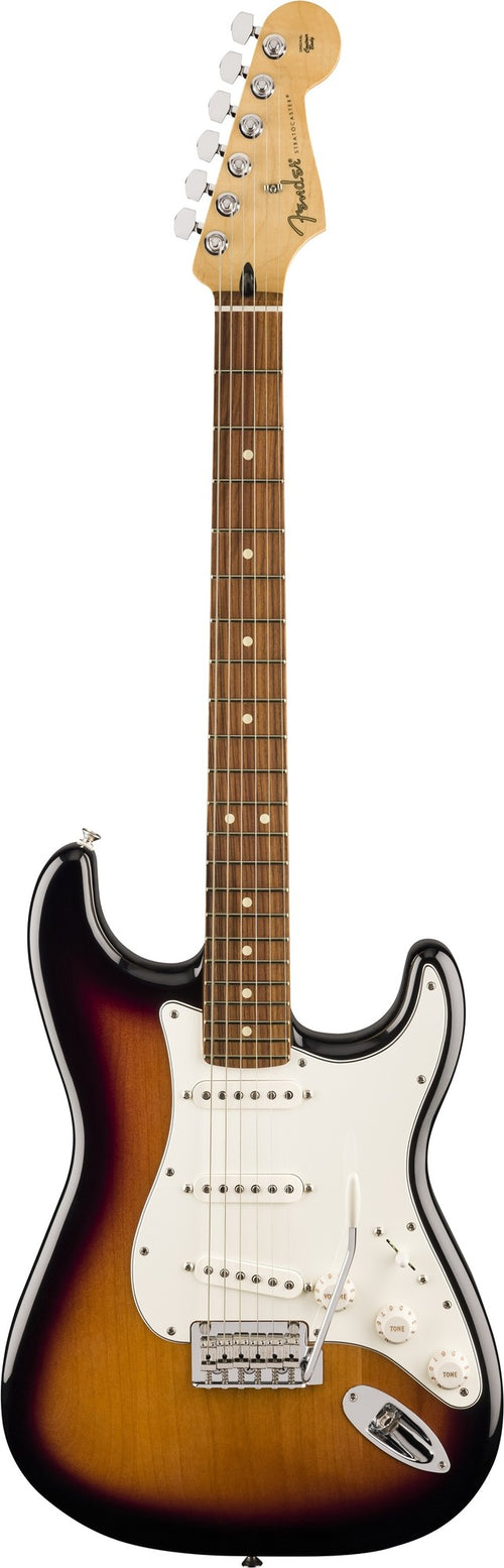 Guitare Fender Player Stratocaster 6 cordes avec touche en Pau Ferro (Sunburst 2 couleurs)