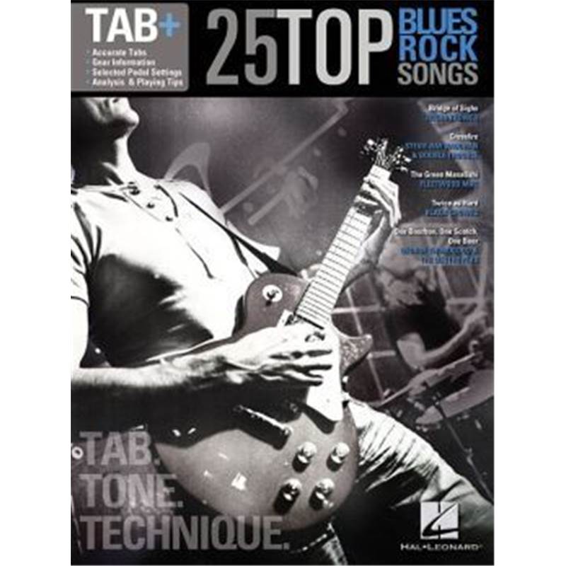 Compilation - 25 Top Blues Rock Songs Tab. Tone Technique Guitar Recorded Version