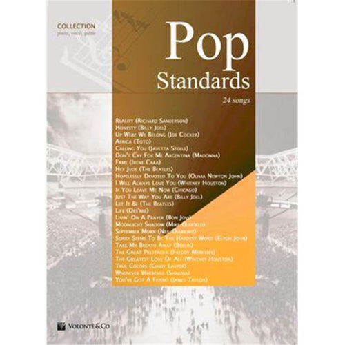 Pop Standards Collection - piano, voix et guitare - partition chant