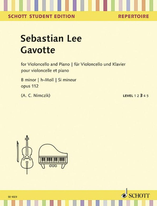 Lee Sebastian - Gavotte Opus 112 en Si Mineur - Violoncelle et Piano