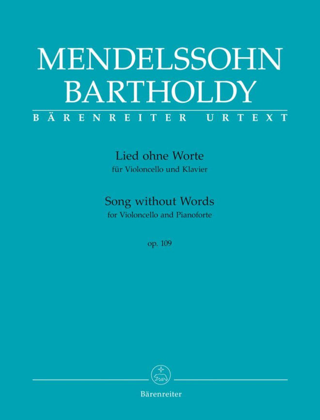 Mendelssohn Felix - Chant sans Paroles Opus 109 - Violoncelle et Piano