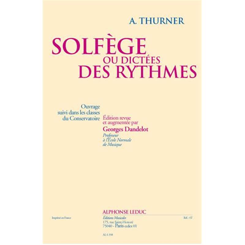 THURNER - SOLFEGE OU DICTEES DES RYTHMES | paul-beuscher.com – Paul ...