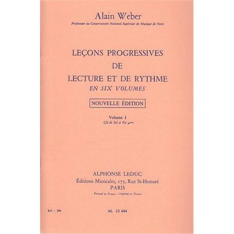 Weber Alain - Lecons Progressives de Lecture et de Rythme Vol.1