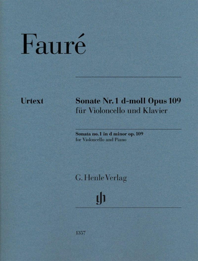 Faure Gabriel - Sonate N1 Opus 109 en Re Mineur - Violoncelle et Piano