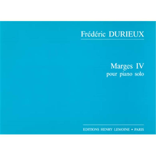 Marges IV - partition piano, Frédéric Durieux