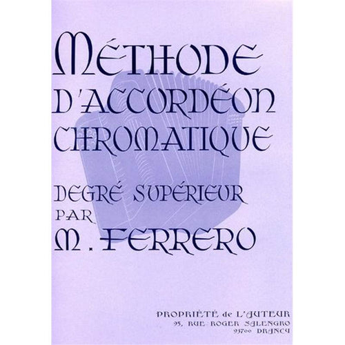 Méthode d'accordéon chromatique Supérieur (mauve) - partition, Ferrero