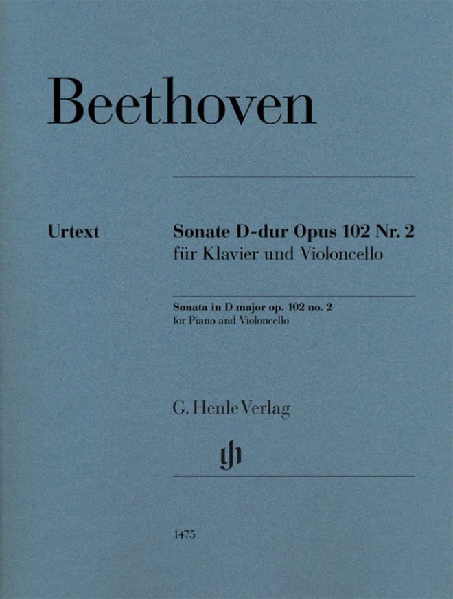 Beethoven Ludwig Van - Sonate Opus 102/2 en Re Majeur - Violoncelle et Piano