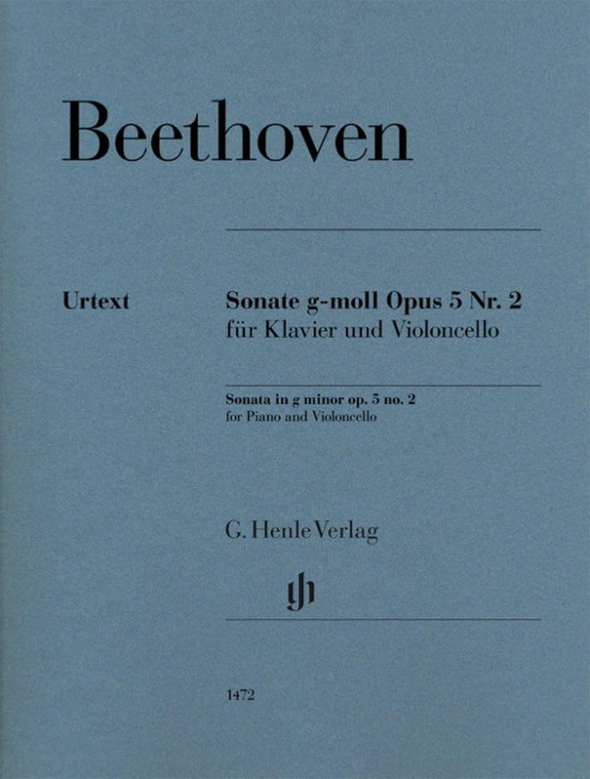 Beethoven Ludwig Van - Sonate Opus 5/2 en Sol Mineur - Violoncelle et Piano