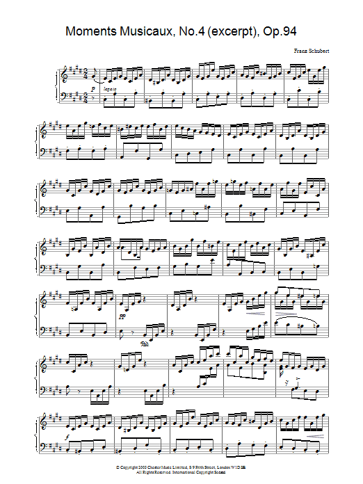 Moments Musicaux, No.4 (excerpt), Op.94