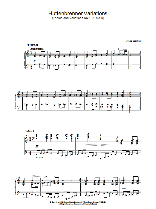 Huttenbrenner Variations
