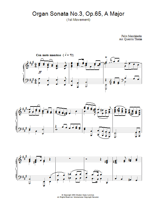 Organ Sonata No.3, Op.65, A Major
