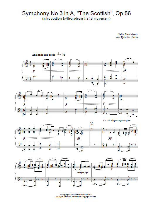 Symphony No.3 in A, 'The Scottish', Op.56 (Introduction & Allegro from the 1st movement)