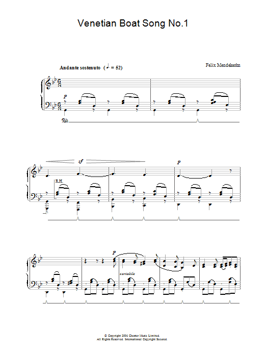 Venetian Boat Song No.1