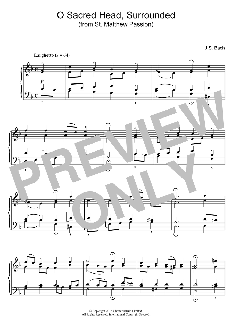 O Sacred Head, Surrounded (from St Matthew Passion)
