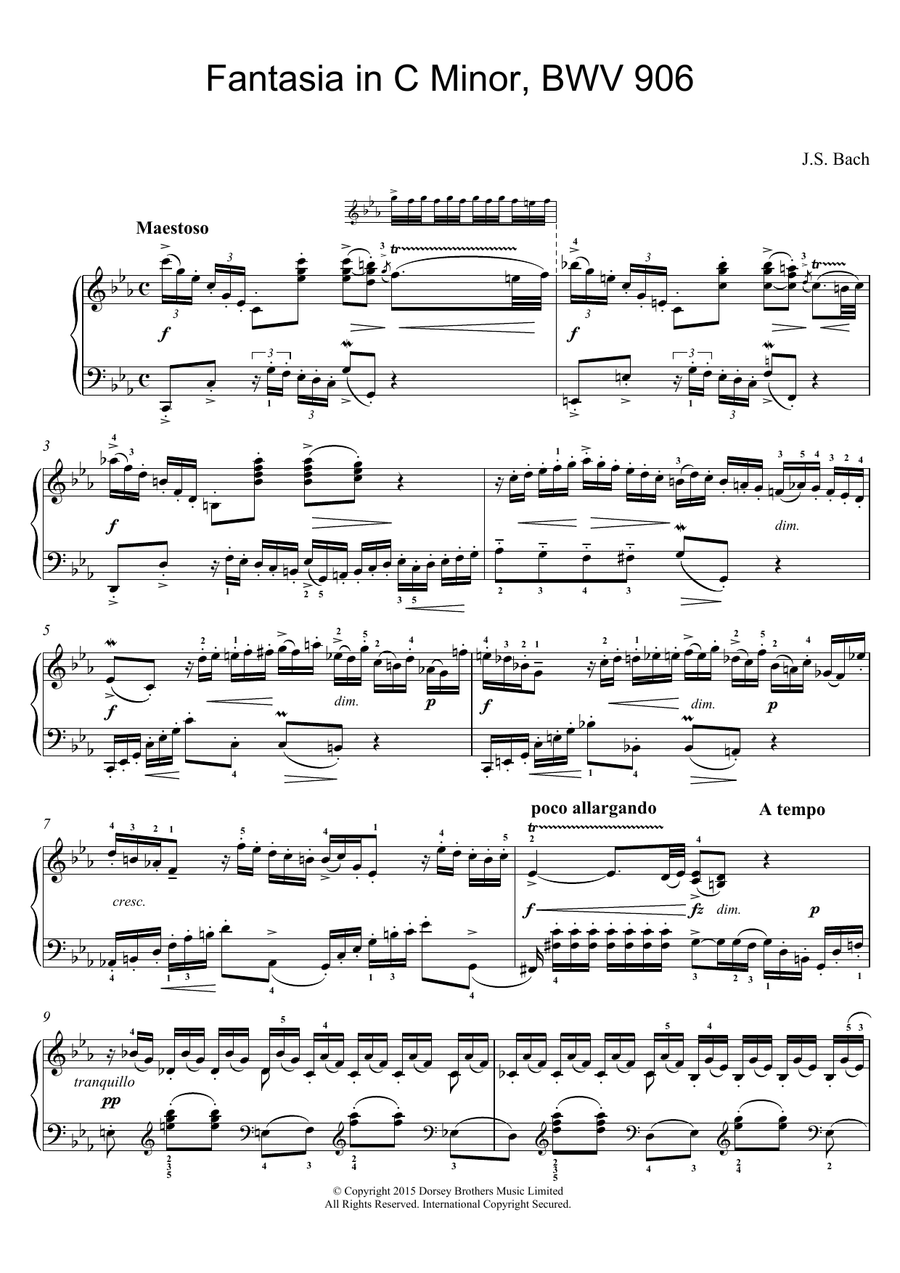 Fantasia in C Minor, BWV 906