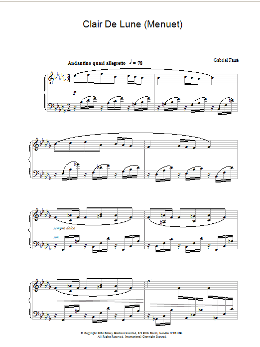 Clair de Lune (Menuet)
