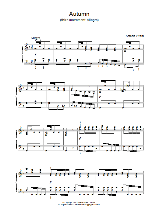 Autumn (from The Four Seasons), 3rd Movement
