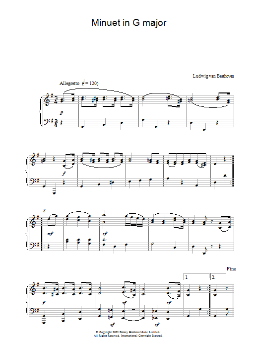 Minuet In G Major