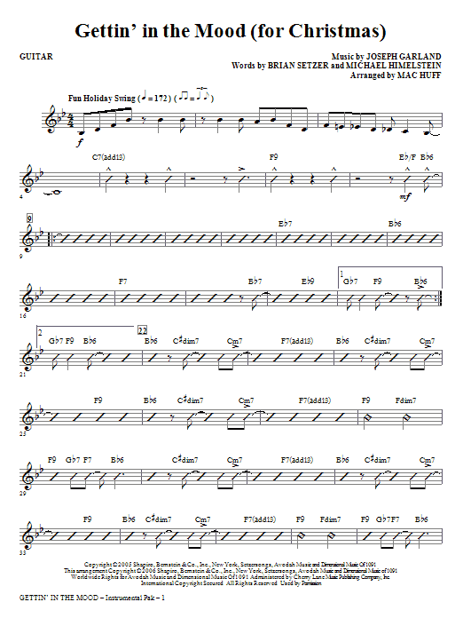 Gettin' In The Mood - For Christmas - Guitar