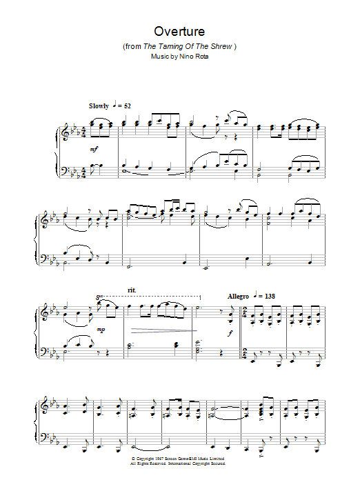 Overture (from The Taming Of The Shrew)