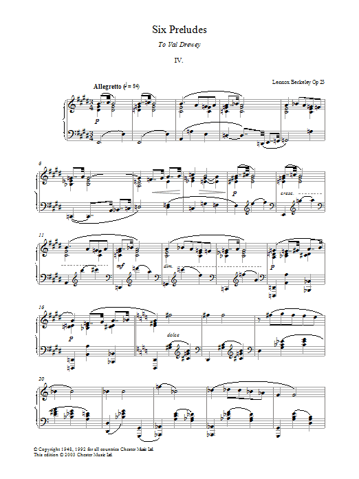 Prelude No. 4 (from Six Preludes)