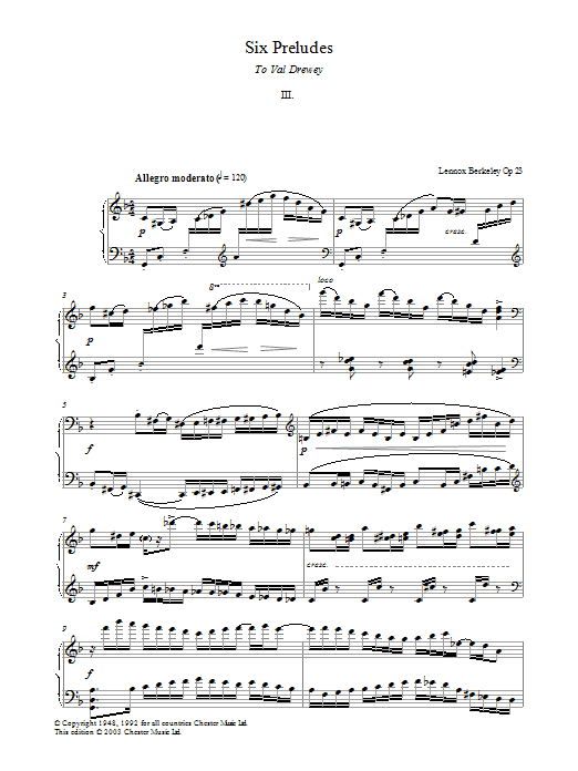 Prelude No. 3 (from Six Preludes)