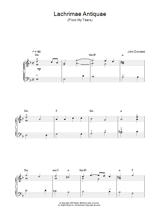 Lachrimae Antiquae (Flow My Tears)