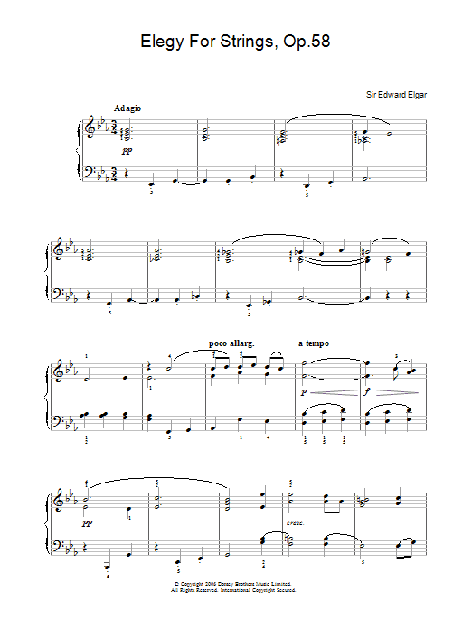 Elegy For Strings, Op.58