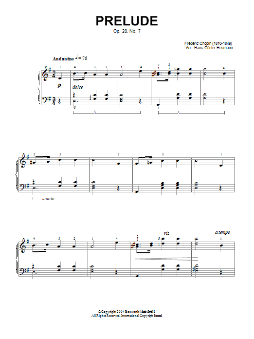 Prelude Op. 28, No. 7