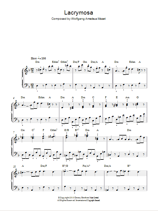 Lacrymosa (from Requiem Mass)