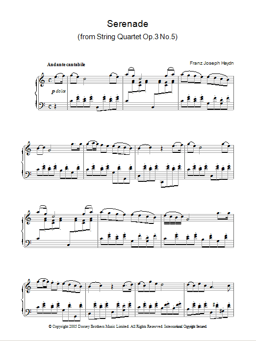 Serenade For Strings, Op. 3, No. 5