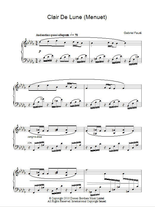 Minuet From Clair De Lune