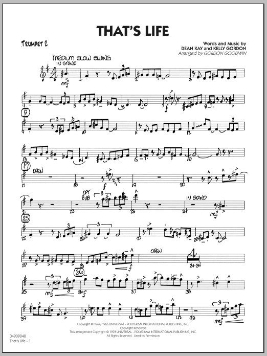 That's Life - Trumpet 2