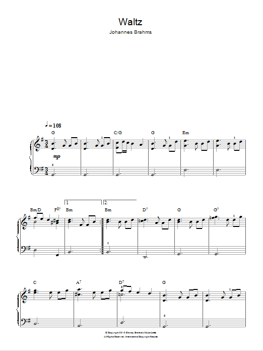 Waltz Op. 39, No. 15