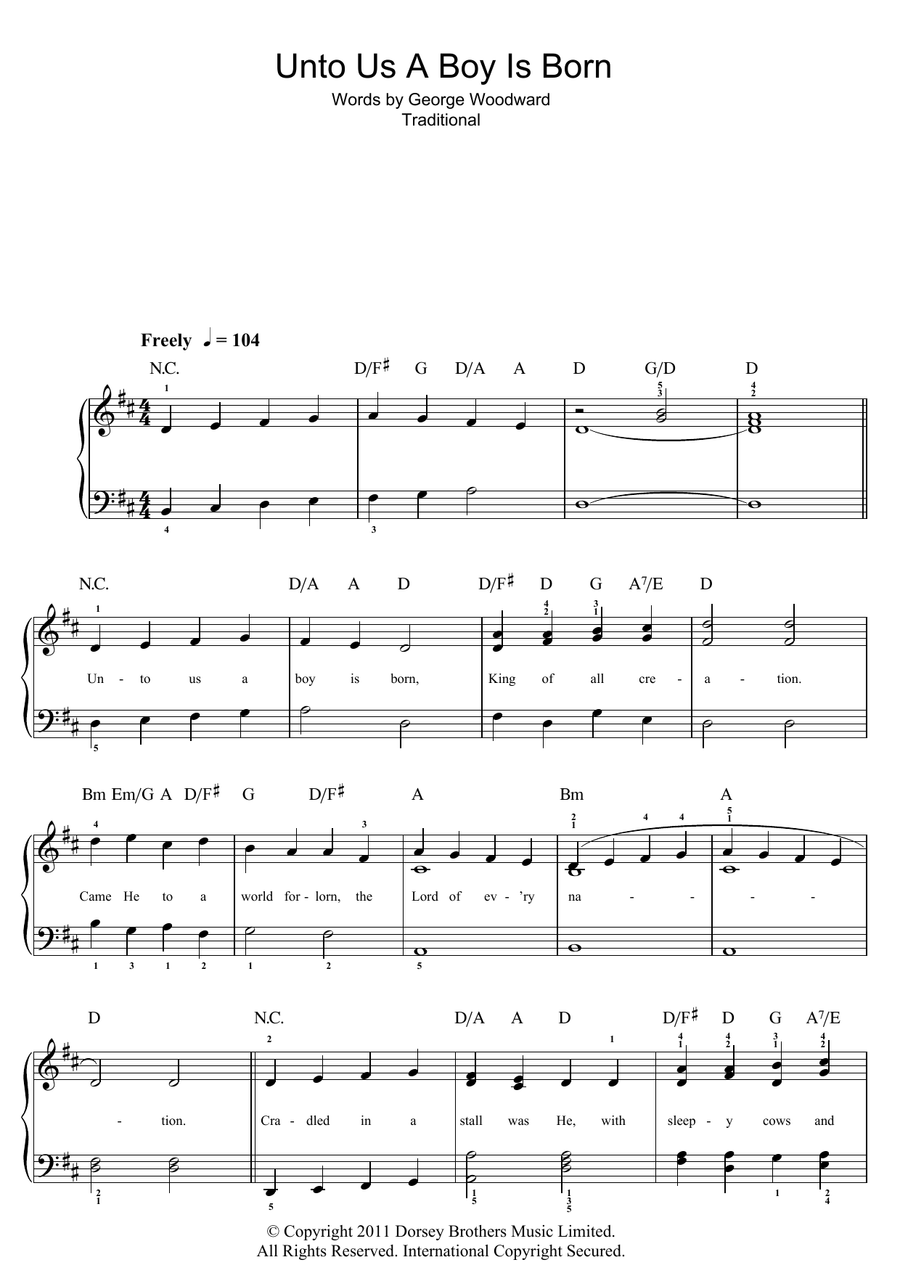 Unto Us A Boy Is Born